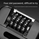 4-Digit Combination Disc Brake Lock, Portable Anti-Theft Security Lock for Motorcycle, Bicycle and Scooter - Black