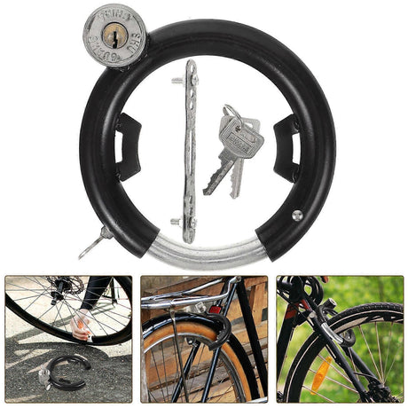 Durable Round Lock 2Set Multi-Function Bicycle Lock For Electric Bicycle Safety Anti-Theft Use