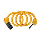 5-Digit Resettable Combination Bike Cable Lock, Self-Coiling Waterproof Anti-Theft Security Lock for Bicycle, Motorcycle, Scooter and Skateboard - Yellow