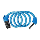 5-Digit Resettable Combination Bike Cable Lock, Self-Coiling Waterproof Anti-Theft Security Lock for Bicycle, Motorcycle, Scooter and Skateboard - Blue