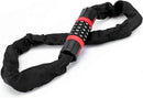 Bike Chain Lock, 5 Digit Combination High Security Bicycle Lock Resettable Heavy Duty Cycling Chain Locks for Bicycle - 0.9m