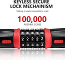 Bike Chain Lock, 5 Digit Combination High Security Bicycle Lock Resettable Heavy Duty Cycling Chain Locks for Bicycle - 0.9m