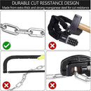 Bike Chain Lock, 5 Digit Combination High Security Bicycle Lock Resettable Heavy Duty Cycling Chain Locks for Bicycle - 0.9m