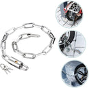 Heavy Duty Bike Chain Lock, Anti-Theft Security Lock for Bicycle, Motorcycle, Gate, Fence and Outdoor Use - 0.8m