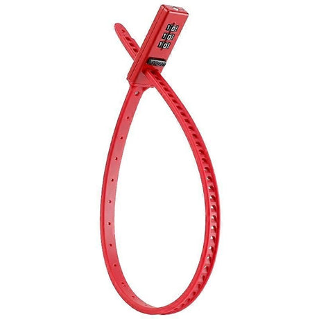 Bicycles Combination Lock, Lock for Road Bicycles Lock Zips Tie Lock Cable Lock - Red