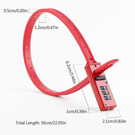 Bicycles Combination Lock, Lock for Road Bicycles Lock Zips Tie Lock Cable Lock - Black
