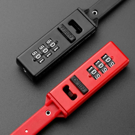 Bicycles Combination Lock, Lock for Road Bicycles Lock Zips Tie Lock Cable Lock - Black