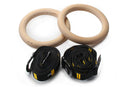 Wooden Gymnastic Rings Set Adjustable Fitness Rings for Home Workouts