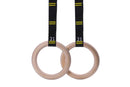 Wooden Gymnastic Rings Set Adjustable Fitness Rings for Home Workouts