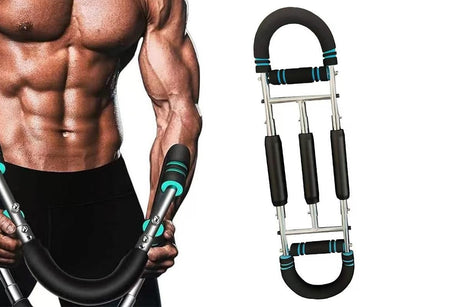 Twister Arm Trainer Adjustable Twister Arm Chest Exerciser With 3 Springs - Blue