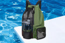 Mesh Beach Backpack with Wet Pocket Drawstring Waterproof Swimming Gym Bag for Men Women - Green