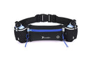 Hydration Running Belt with 2 Water Bottles and Phone Pouch for Marathon Hiking - Blue