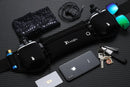 Hydration Running Belt with 2 Water Bottles and Phone Pouch for Marathon Hiking - Black