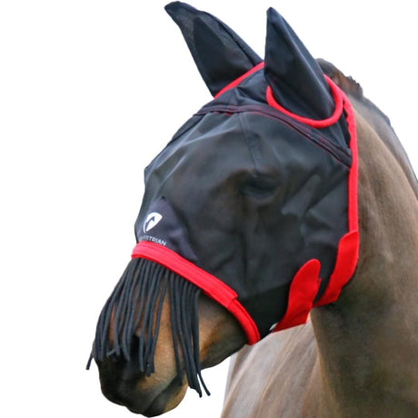 Horse Fly Mask with Ears -Black