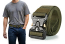 Nylon Tactical Belt Quick-Release for Outdoor Work Daily - Khaki
