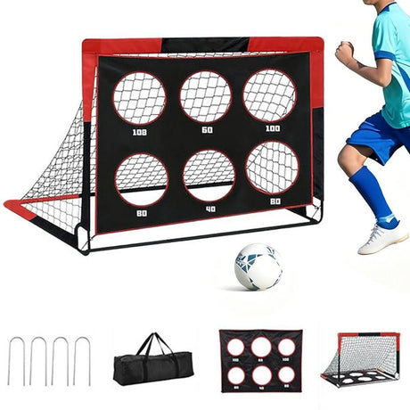 Soccer Goals for Backyard Set Portable Soccer Goal Training Equipment Pop Up Soccer Net for Youth Outdoor Games