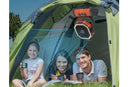 Portable Camping Fan with Light Large Capacity Outdoor Rechargeable Tent Fan - Orange