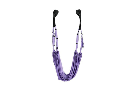 Stretching Exercise Belt Ballet Band Leg with Door Anchor Flexibility Trainer for Dance Aerial Yoga Ballet -Purple