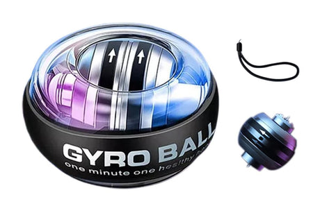 LED Wrist Ball Trainer Auto-Start Wrist Strengthener Gyroscopic Forearm Exerciser Gyro Ball for Strengthen Arms Muscles Wrist -Black