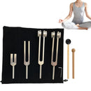 4PCS Tuning Fork Set With Mallet Sound Tool Sensory Tuning Forks