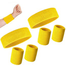 2 Pack Sweatbands Sports Headband for Tennis Badminton Yoga - Yellow