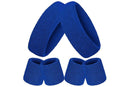 2 Pack Sweatbands Sports Headband for Tennis Badminton Yoga - Dark Blue