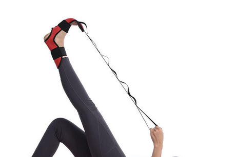 Hamstring Stretcher Stretching Strap Ligament Stretching Belt for Dancing Pilates Yoga Pain Relief -Red