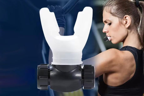 Respiratory Trainer Compact Lung Exercise Device Breathing Trainer -White