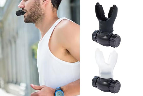 Respiratory Trainer Compact Lung Exercise Device Breathing Trainer -White