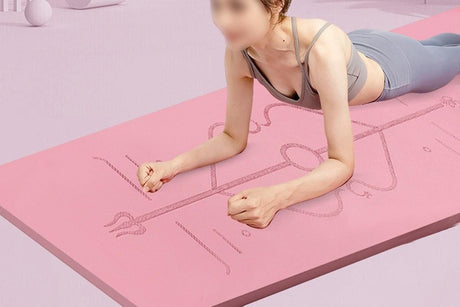 TPE Yoga Mat Exercise Fitness Sport Non Slip Workout Mat with Body Alignment Lines