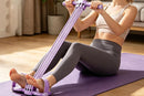 Pedal Resistance Band with Handles Adjustable Detachable Multifunction Pedal Resistance Band for Abs Arms Waist Legs Home Fitness - Pink
