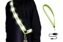 Rechargeable Running Gear LED Reflective Belt Sash Professional Safety Gear Safety Belt -White