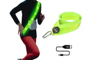 Rechargeable Running Gear LED Reflective Belt Sash Professional Safety Gear Safety Belt -White