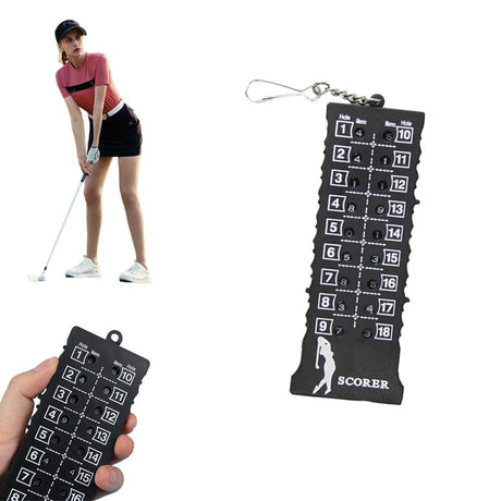 18 Hole Golf Score Counter Stroke Counter -Black