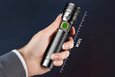 Rechargeable LED Flashlights with Digital Power Display Zoomable High Lumens Bright EDC Flashlight for Outdoor
