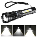 Rechargeable LED Flashlights with Digital Power Display Zoomable High Lumens Bright EDC Flashlight for Outdoor