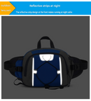 Running Waist Bag with Water Bottle Holder Reflective Strips Multi Pocket Outdoor Sports Fanny Pack - Black