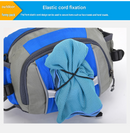 Running Waist Bag with Water Bottle Holder Reflective Strips Multi Pocket Outdoor Sports Fanny Pack - Black