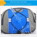 Running Waist Bag with Water Bottle Holder Reflective Strips Multi Pocket Outdoor Sports Fanny Pack - Black