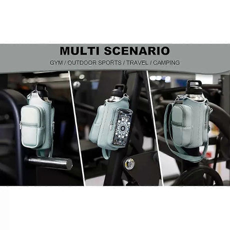 Waterproof Magnetic Bottle Bag, Lightweight Crossbody Shoulder Bag, Portable Water Bottle Holder for Gym & Hiking - Purple