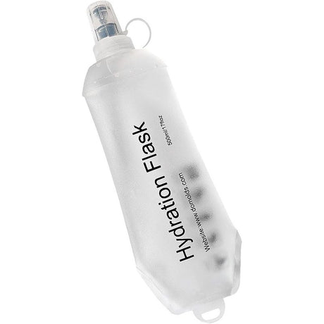 Collapsible Water Bottle Reusable Foldable Roll-Up Bottle Lightweight Space Saving for Hiking Camping Travel Sports Transparent - 500ML