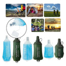 Collapsible Water Bottle Reusable Foldable Roll-Up Bottle Lightweight Space Saving for Hiking Camping Travel Sports Black - 150ML