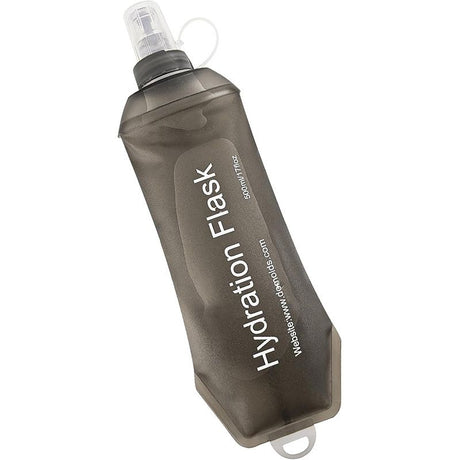 Collapsible Water Bottle Reusable Foldable Roll-Up Bottle Lightweight Space Saving for Hiking Camping Travel Sports Brown - 500ML