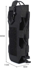 Water Bottle Holder Pouch with Molle Attachment and Buckle for Hiking - Army Green