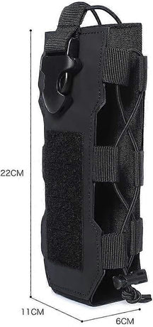 Water Bottle Holder Pouch with Molle Attachment and Buckle for Hiking - Army Green