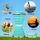 Collapsible Water Bottle, 500ml Sport Water Bottle, Foldable Water Bottles For Travel Gym Camping Hiking - White