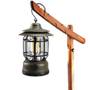 Retro Tent Camping Light Portable Rechargeable Night Lamp Red