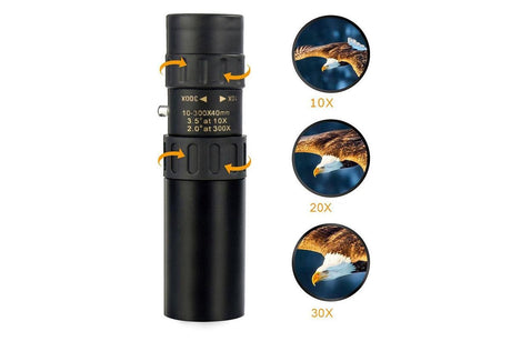 10-300X Zoom HD Portable Monocular Long Range Professional Telescope for Outdoor Travel