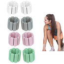 1Pair Adjustable Wrist Ankle Weight Bangles Wearable Fitness Training Bangles - Pink