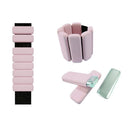 1Pair Adjustable Wrist Ankle Weight Bangles Wearable Fitness Training Bangles - Pink